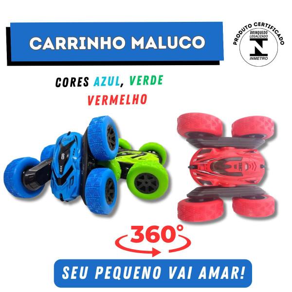 Imagem de Carrinho Recarregável 360 de Rotação Maluco & C/Luzes 3 Cores Toy King Infantil C/ Controle Remoto