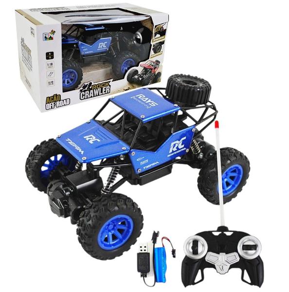 Imagem de Carrinho Recarregável Com Controle Remoto Brinquedo Jipe Infantil Suspensão Off-Road