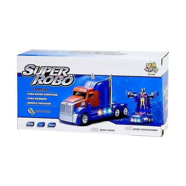 Imagem de Carrinho Robô Caminhão Transformer Optimus com Som e Luzes Brinquedo Infantil