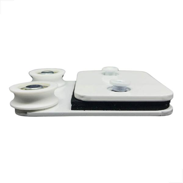 Carrinho Roldana 1126 Dupla stanley Porta De Vidro - Branco - Mettallfleck Imagem de Carrinho Roldana 1126 Dupla stanley Porta De Vidro - Branco