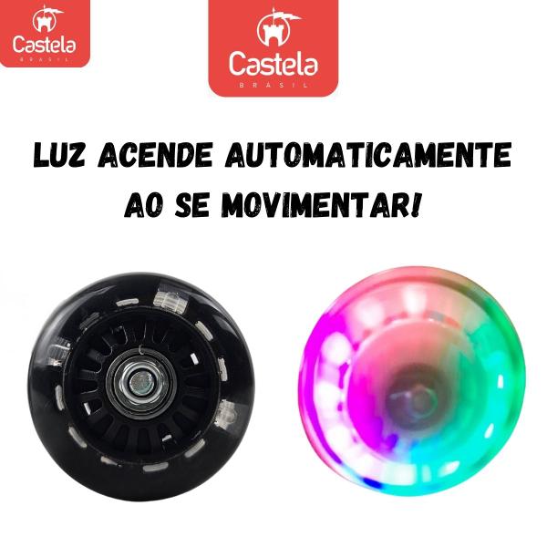 Imagem de Carrinho Rolimã Zig Zag Gira Car Azul 360 Roda Led Infantil - Castela