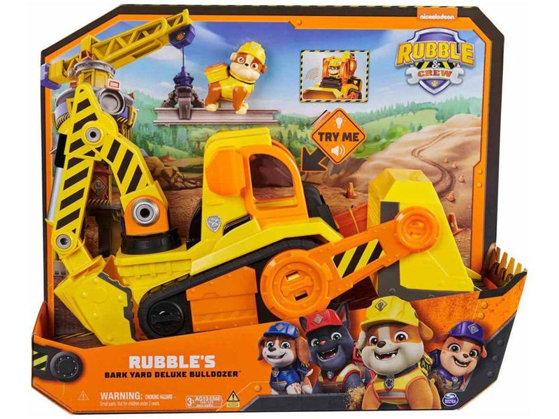 Carrinho Rubbles Patrulha Canina Construção - Rubble e Crew com Figura Sunny Brinquedos Imagem de Carrinho Rubbles Patrulha Canina Construção - Rubble e Crew com Figura Sunny Brinquedos