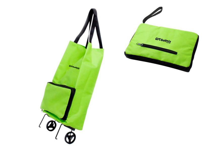 Imagem de Carrinho sacola bolsa p/ compras dobravel shopbag globalmix gt083