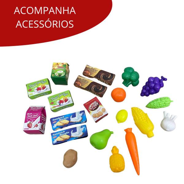 Imagem de Carrinho Super Mercado Infantil Importway Rosa