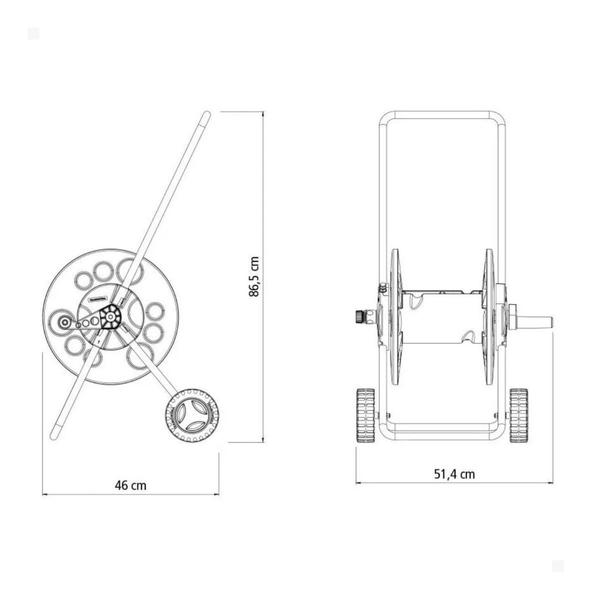Imagem de Carrinho Suporte Enrolador De Mangueira 55M Tramontina