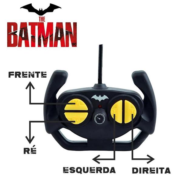 Imagem de Carrinho The Batman 2022 Batmovel Recarregável Controle Remoto 7 Funções