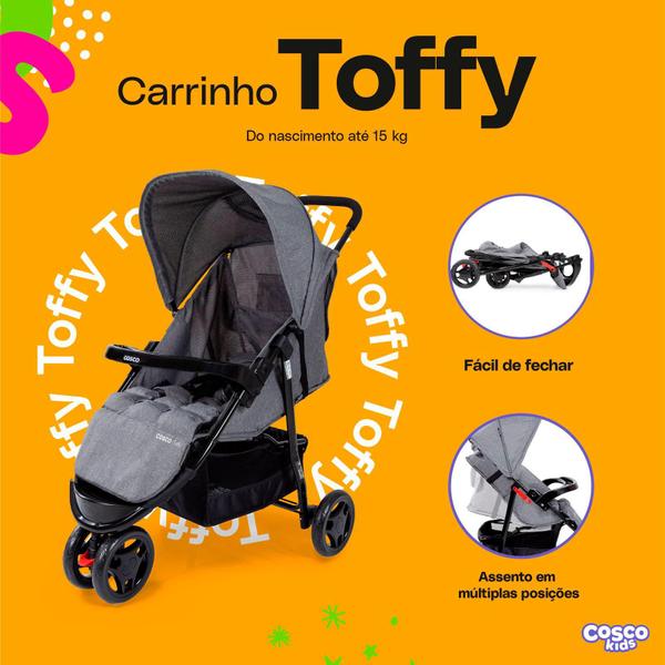 Imagem de Carrinho Toffy Cinza Mesacla - Cosco Kids