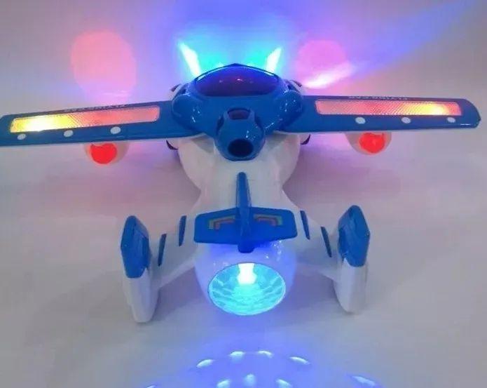 Imagem de Carrinho Transforme Carro P/ Avião Musical Luz Bate E Volta Gira 360 Graus