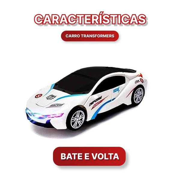 Imagem de Carrinho Transformes Vira Robô Com Luz E Som Bate Volta