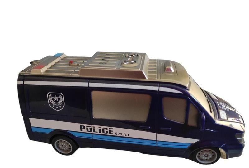 Imagem de Carrinho Van Policia Com Controle Remoto Som e Luz - toys