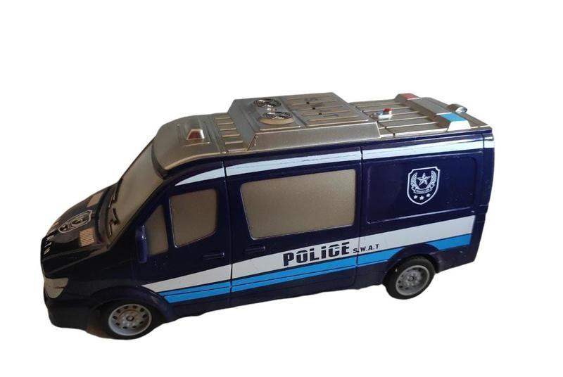 Imagem de Carrinho Van Policia Com Controle Remoto Som e Luz - toys