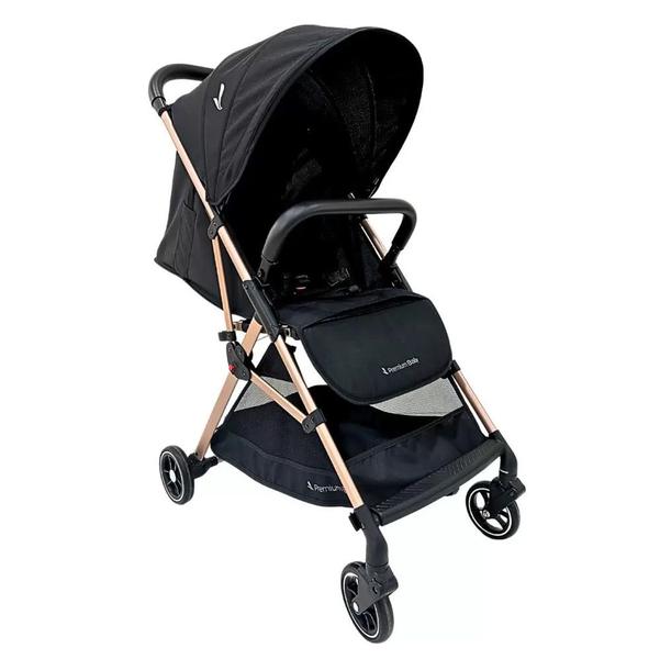 Imagem de Carrinho zurich preto/gold couro preto - premium baby