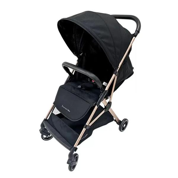 Imagem de Carrinho zurich Preto/Gold Couro Preto - Premuim Baby