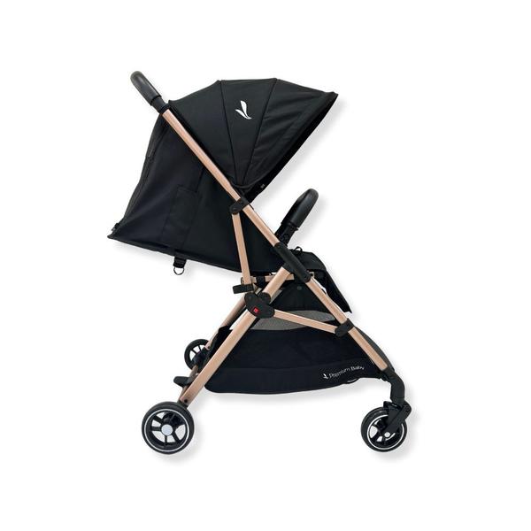 Imagem de Carrinho zurich preto/rose couro preto - premium baby