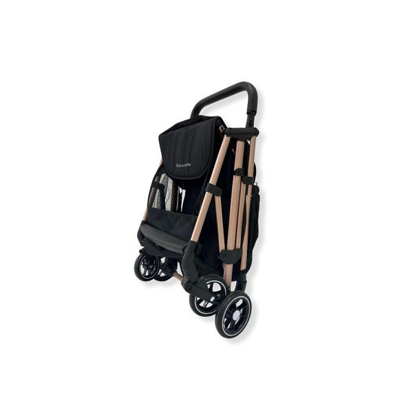 Imagem de Carrinho zurich preto/rose couro preto - premium baby