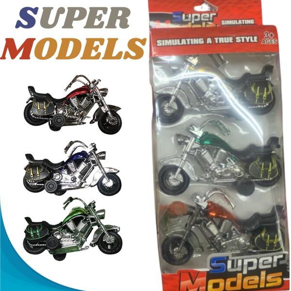 Imagem de Carrinhos 3 Motos Brinquedo Para Criança Oficial Ideal Para Presente De Aniversário