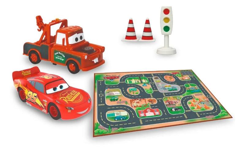 Imagem de Carrinhos De Brinquedo Com Pista Do Filme Carros Mcqueen Disney