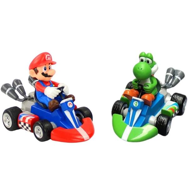 Imagem de Carrinhos de Brinquedo Super Mario Kart - Luigi, Yoshi, Donkey Kong (Pull Back)