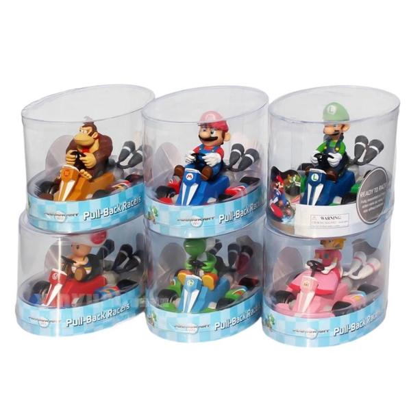 Imagem de Carrinhos de Brinquedo Super Mario Kart - Luigi, Yoshi, Donkey Kong (Pull Back)