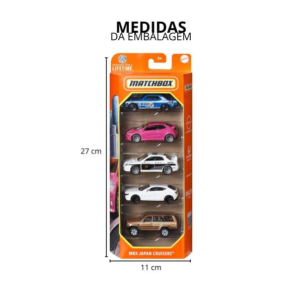 Imagem de Carrinhos em Miniatura Box com 5 Escala 1:64 Matchbox Mattel