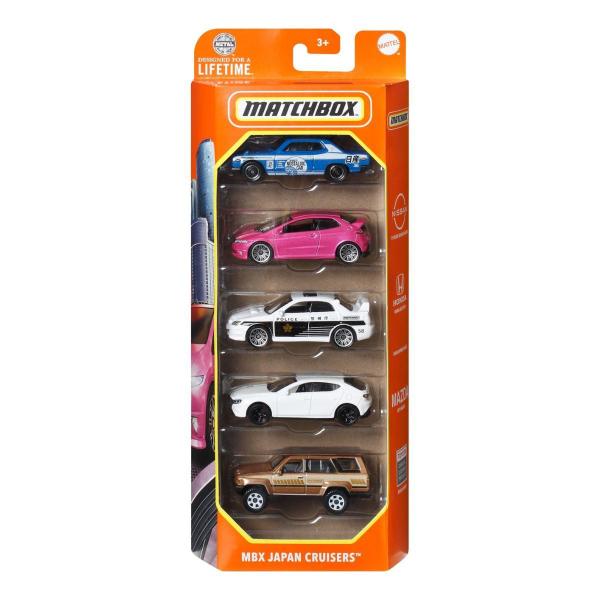 Imagem de Carrinhos em Miniatura Box com 5 Escala 1:64 Matchbox Mattel