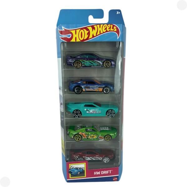 Imagem de Carrinhos Hot Wheels HW Drift Pacote com 5 Miniaturas Escala 1:64 HTV51 - Mattel