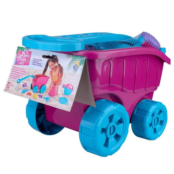 Imagem de Carriola Diver Praia Rosa Divertoys 8285