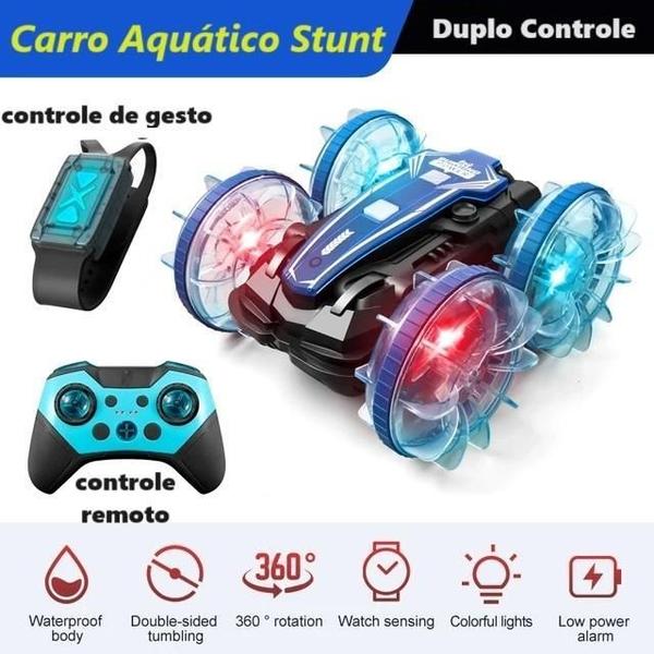 Imagem de Carro Aquático Acrobático Stunt 2 Controles Remoto + Gesto