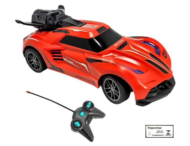 Imagem de Carro Brave Speed com Luz Controle Remoto Solta Fumaca Art Brink Vermelho Brinquedo Recreativo