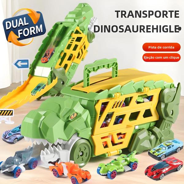 Imagem de Carro Brinquedo Dinossauro Morphed com Pista de Ejeção - Presente para Meninos