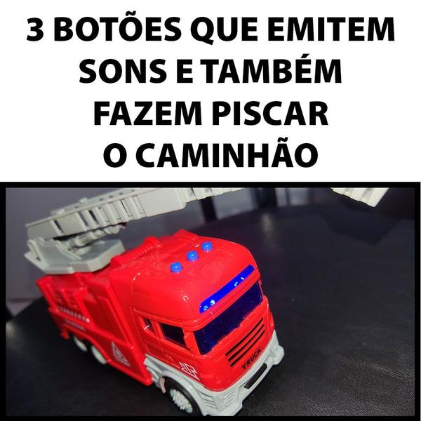 Carro Carrinho Caminhão Bombeiro Com Sons e Luzes Sirene Escada Farol - City Vehicle Imagem de Carro Carrinho Caminhão Bombeiro Com Sons e Luzes Sirene Escada Farol