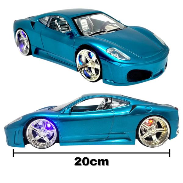 Imagem de Carro Carrinho de Controle Remoto Ferrari Perfect Com Leds Rebaixado