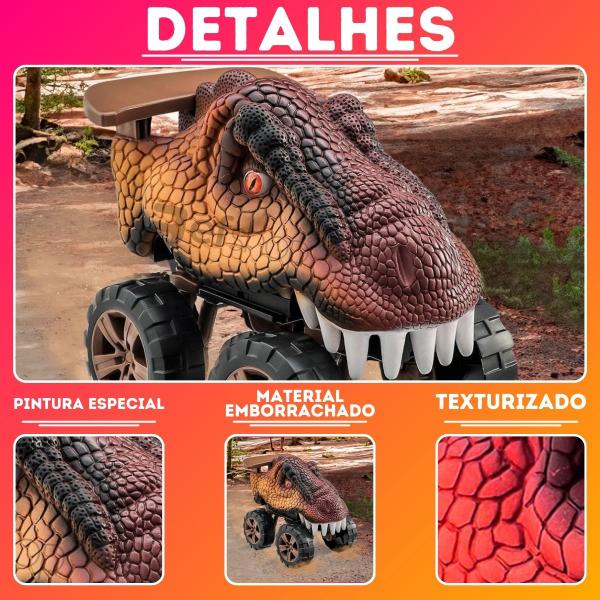 Carro Carrinho T- Rex Dinossauro Animals Off Road - Usual - Usual Brinquedos Imagem de Carro Carrinho T- Rex Dinossauro Animals Off Road - Usual