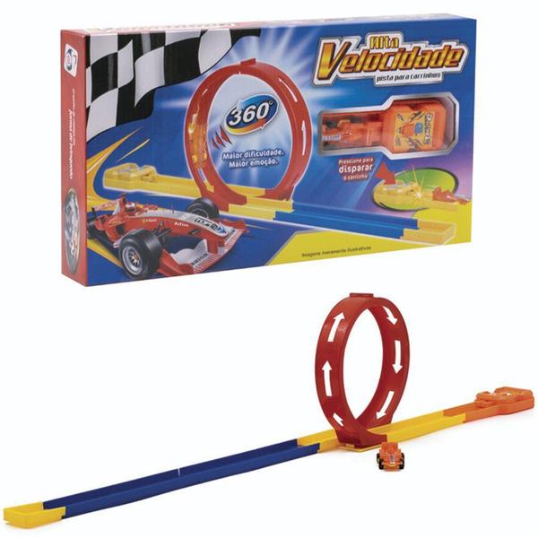 Carro Com Lancador + Pista Looping 360º Alta Velocidade Com - Oem Imagem de Carro Com Lancador + Pista Looping 360º Alta Velocidade Com - Oem