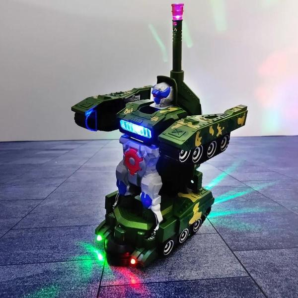 Imagem de Carro Combate Tank Transforme Vira Robô Com Som E Luz