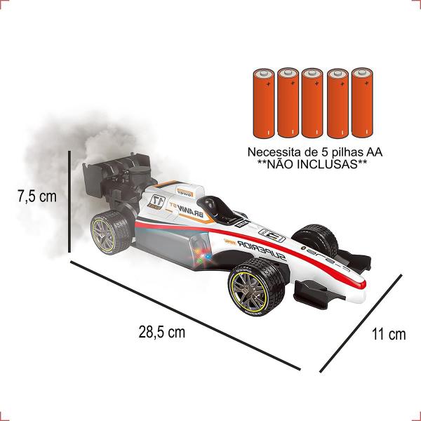 Imagem de Carro Controle Remoto 7 Funções Solta Fumaça Com Luzes F1