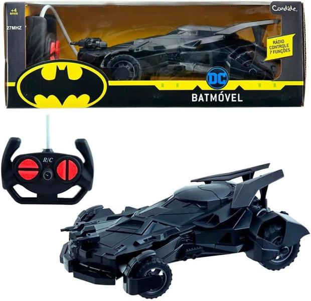 Imagem de Carro Controle Remoto Dc Comics Batman Batmóvel 7 Funções Candide 9016