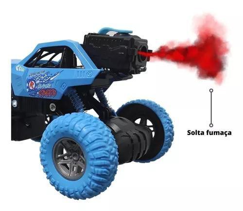 Imagem de Carro Controle Remoto Recarregável Solta Fumaça OFF Road Az