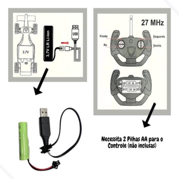 Imagem de Carro Controle Remoto Sem fio Fórmula Racing 4  - Dm Toys