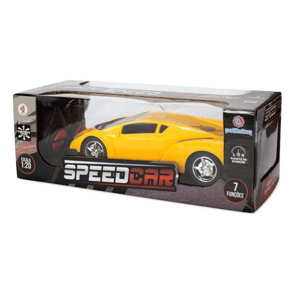 Imagem de Carro Controle Remoto Speed Car 6 Funções Amarelo Polibrinq