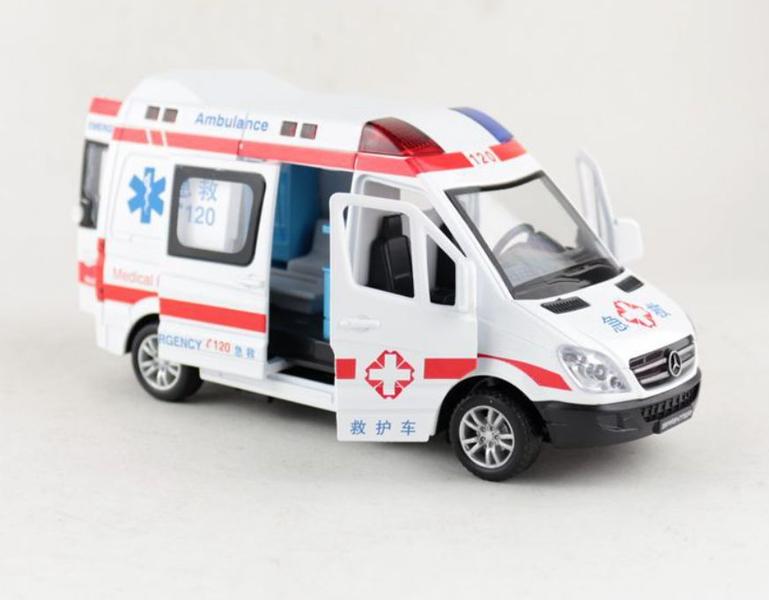 Imagem de Carro de ambulância de simulação, carro de brinquedo educacional para crianças