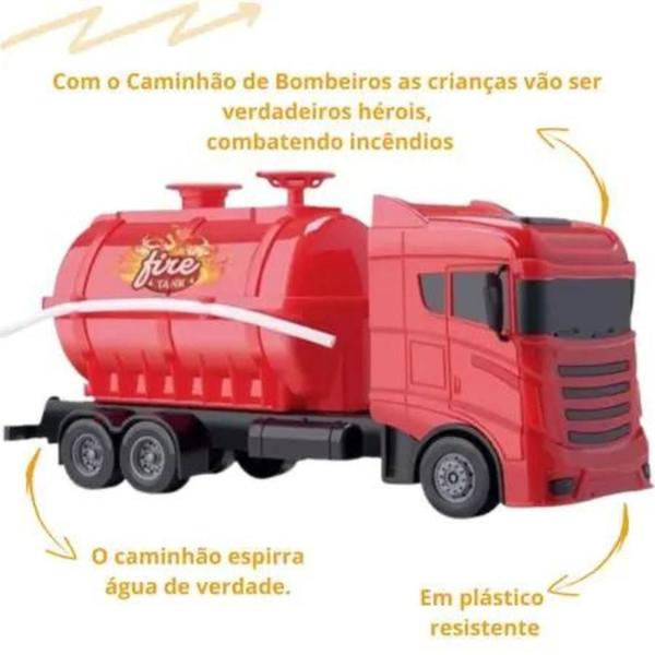 Imagem de Carro de bombeiro fire tank - espirra água