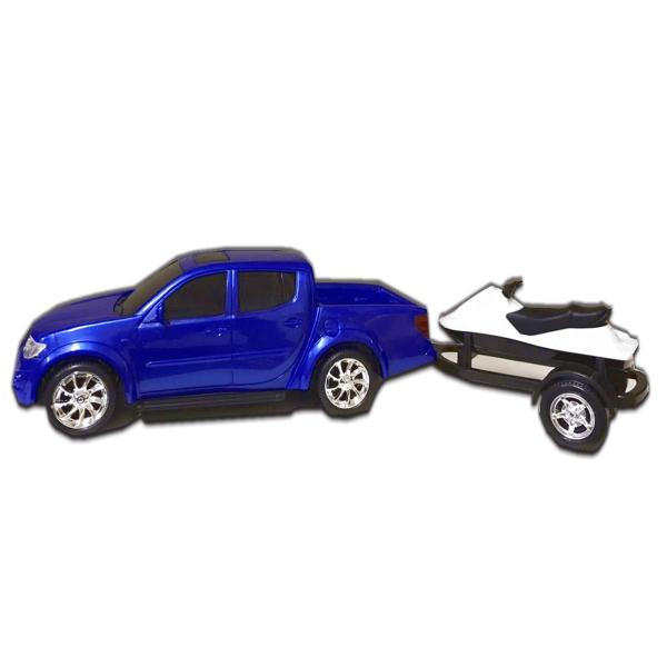 Imagem de Carro de Brinquedo Caminhonete Pick-up Azul Rx Jet Roma