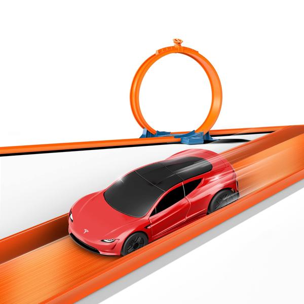 Imagem de Carro de brinquedo com controle remoto Hot Wheels RC Tesla Roadster 1:64