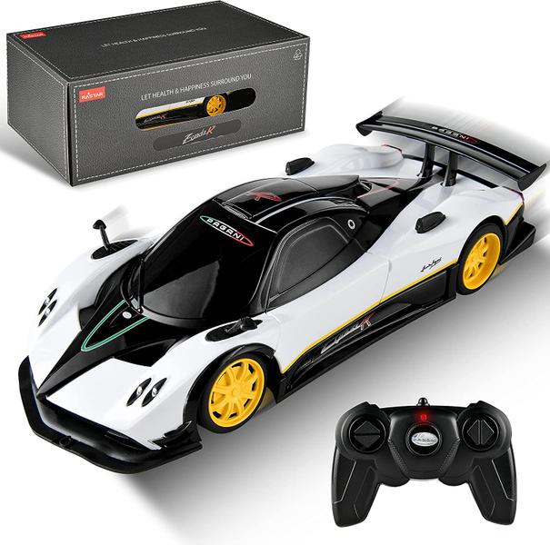 Imagem de Carro de brinquedo elétrico - veículo de corrida Pagani Zonda R em escala 1:24, série de carros RC de 2,4 GHz (branco)