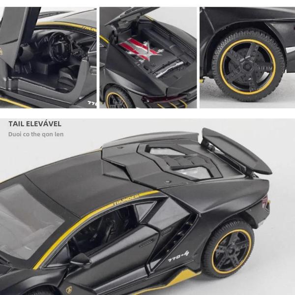 Imagem de Carro de Brinquedo Lamborghini LP770 - Escala 1:32 - Puxa e Anda com Música