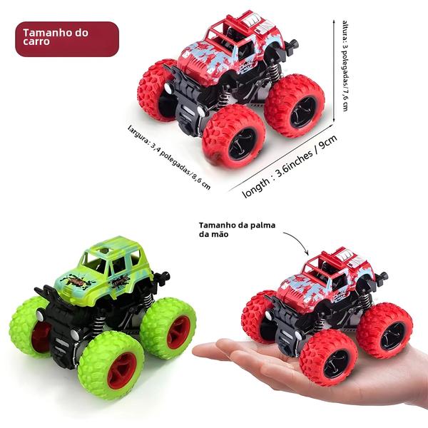 Imagem de Carro de Brinquedo Off-Road 4x4 para Crianças - SUV com Tração Puxar para Trás