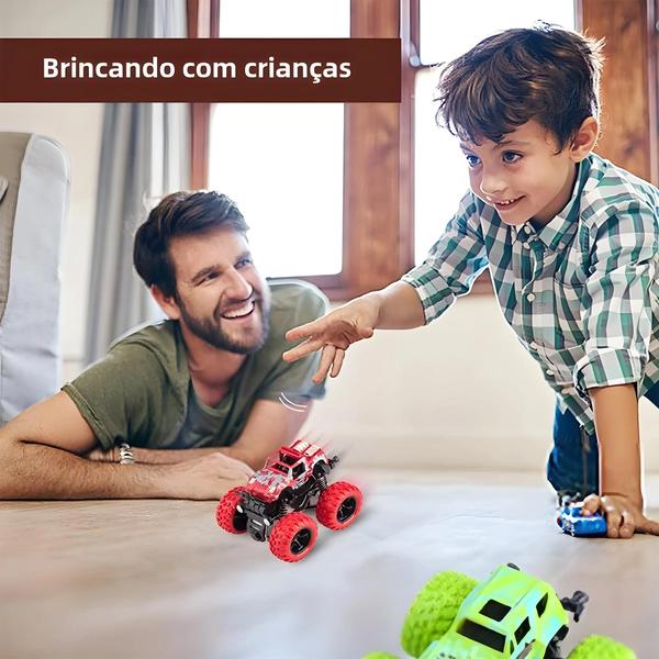 Imagem de Carro de Brinquedo Off-Road 4x4 para Crianças - SUV com Tração Puxar para Trás