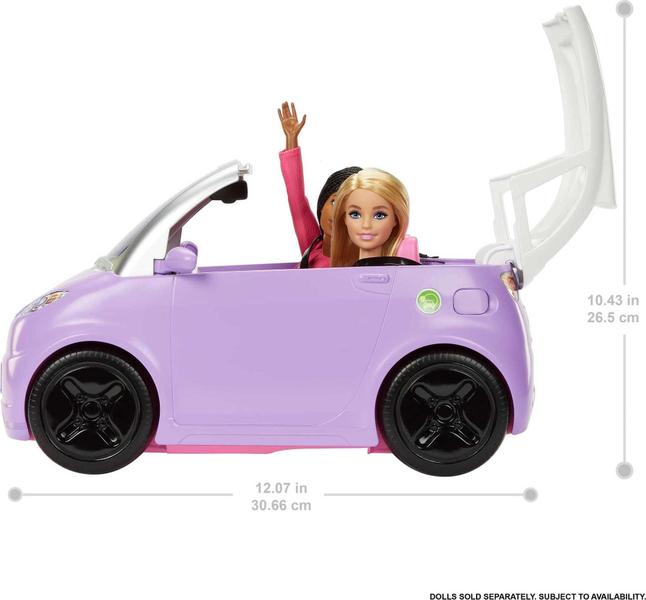 Imagem de Carro de brinquedo, veículo elétrico Barbie com estação de carregamento, roxo