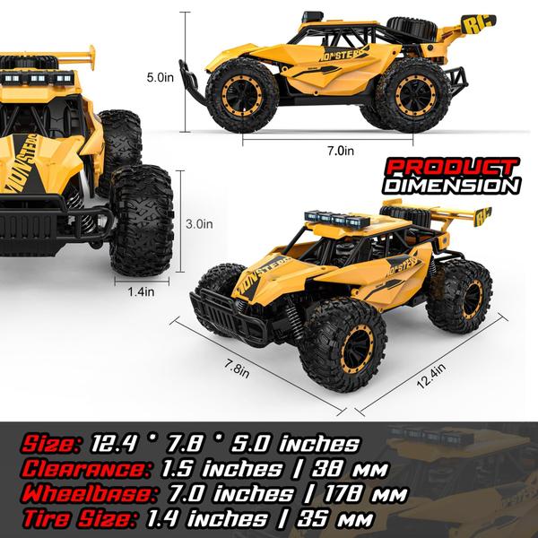 Imagem de Carro de controle remoto BLUEJAY 1:12 Monster Truck Off Road 33km/